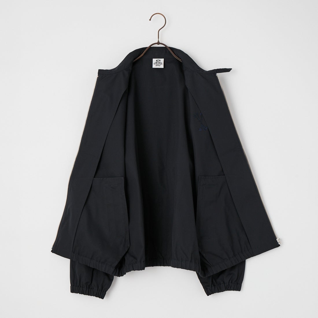 NEW VINTAGE GOLF [ニュービンテージゴルフ] Stool Print ジップアップジャケット [NVG-0610] NAVY