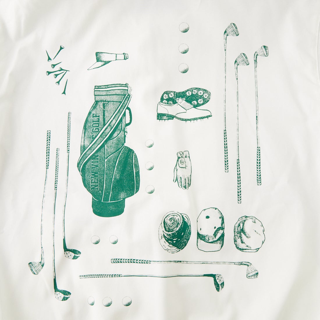 NEW VINTAGE GOLF [ニュービンテージゴルフ] Stool Print ジップアップジャケット [NVG-0610] WHITE