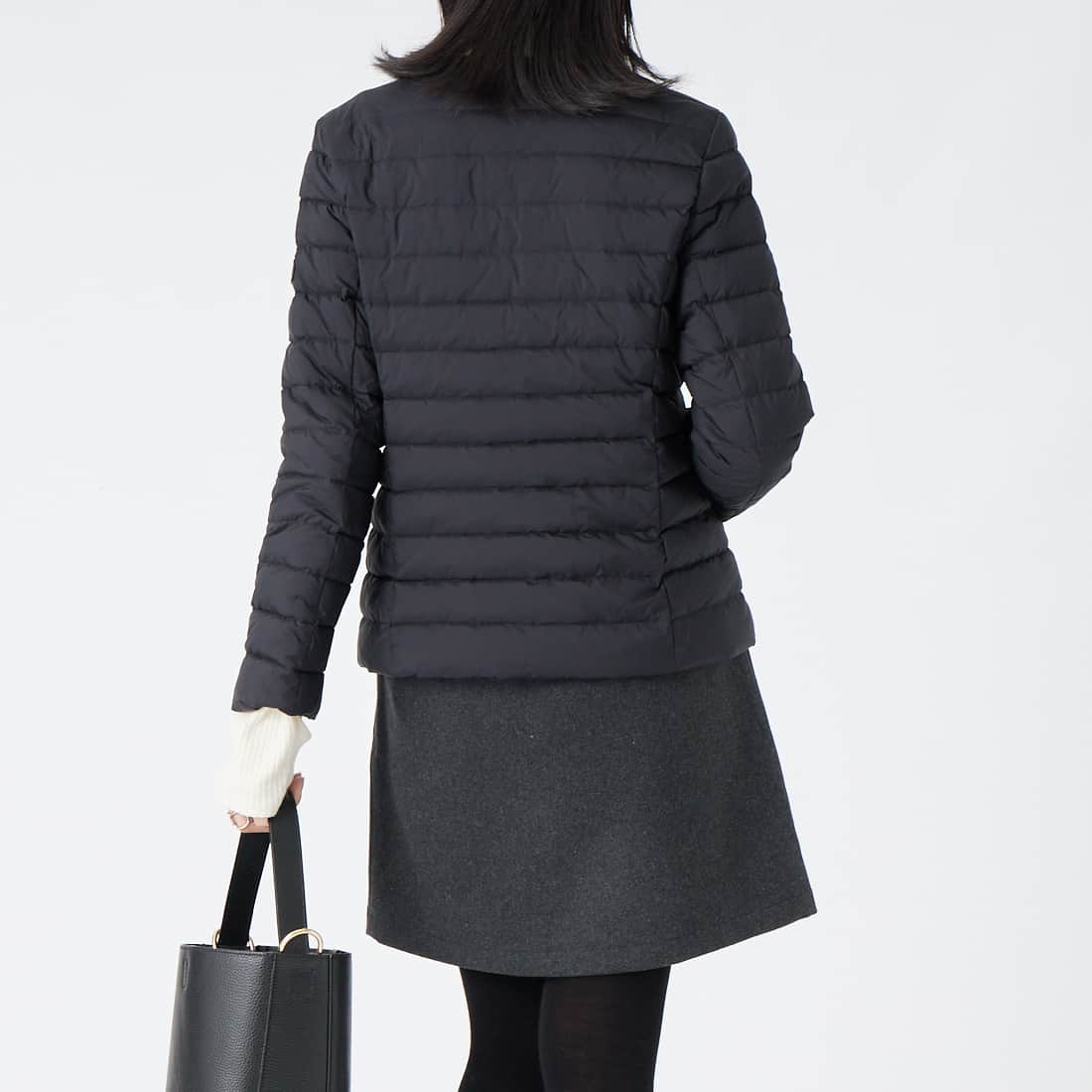 TATRAS [タトラス] NOKO ノコ ライトダウンジャケット [LCKA0027013588] BLACK &&モデル身長：162cm 着用サイズ：3&&