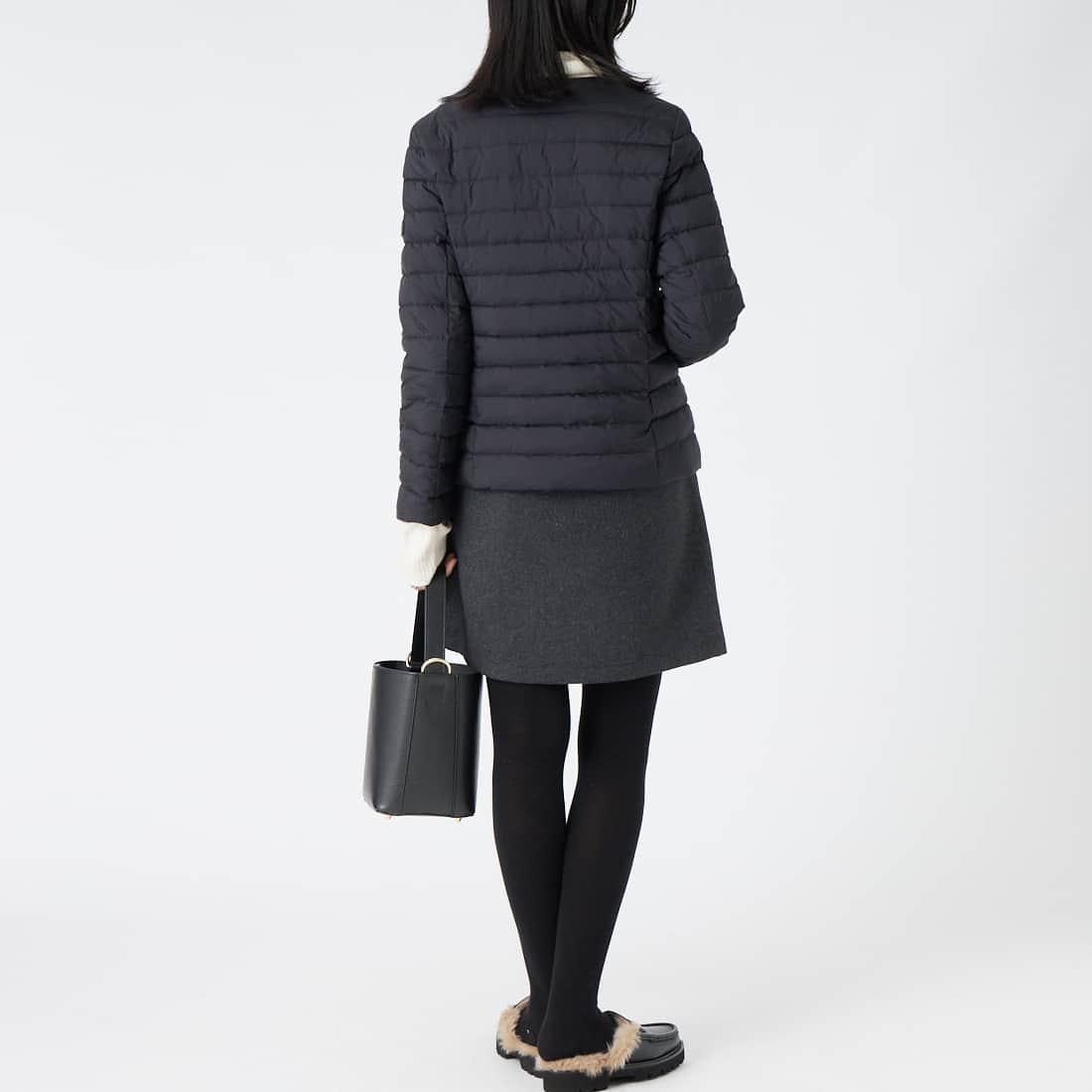 TATRAS [タトラス] NOKO ノコ ライトダウンジャケット [LCKA0027013588] BLACK &&モデル身長：162cm 着用サイズ：3&&