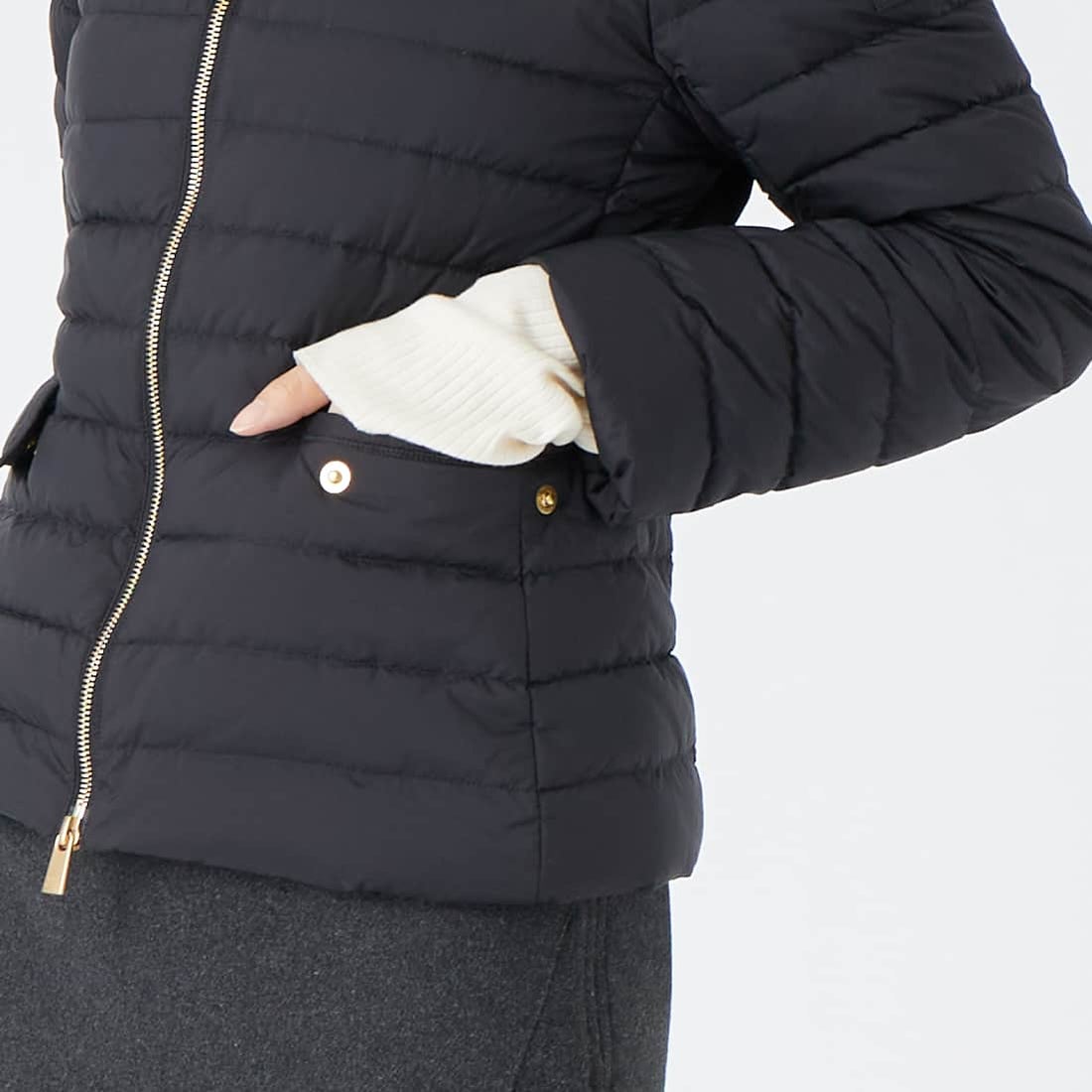 TATRAS [タトラス] NOKO ノコ ライトダウンジャケット [LCKA0027013588] BLACK &&モデル身長：162cm 着用サイズ：3&&