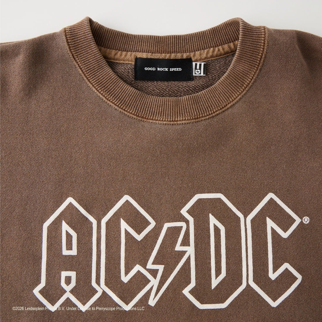 GOOD ROCK SPEED [グッドロックスピード] 別注 AC/DC ロックプリントスウェット [INTN-083-JF] BROWN