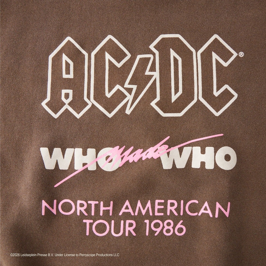 GOOD ROCK SPEED [グッドロックスピード] 別注 AC/DC ロックプリントスウェット [INTN-083-JF] BROWN