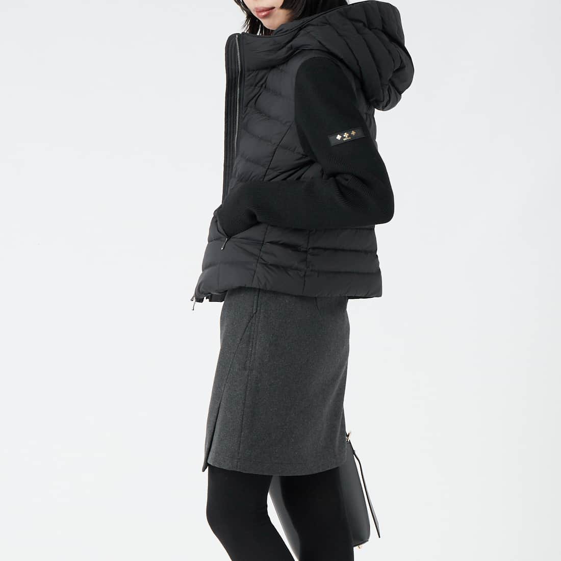 TATRAS [タトラス] GRIF グリフ ライトダウンジャケット [LCKA0030013588] BLACK &&モデル身長：162cm 着用サイズ：2&&