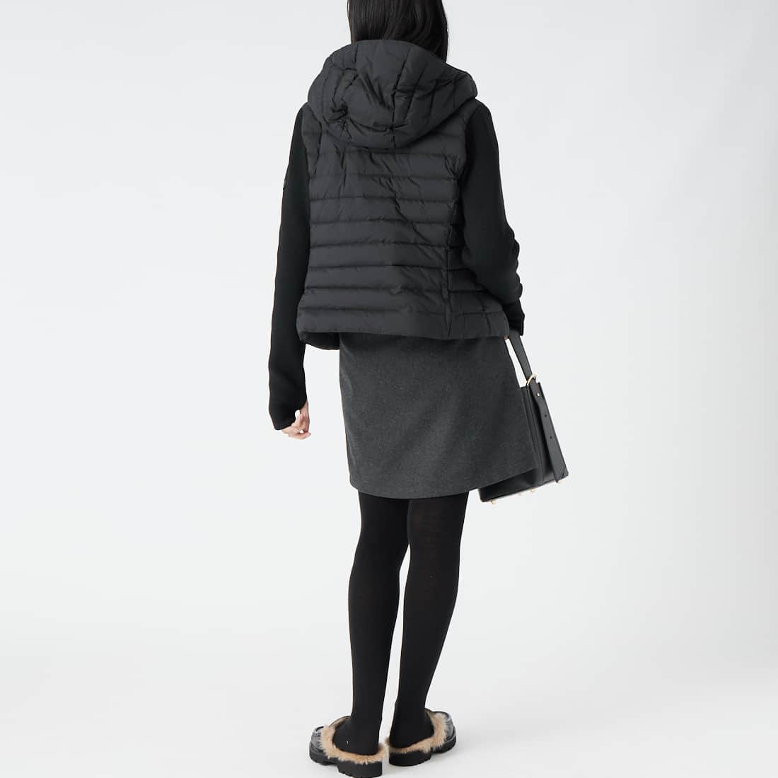 TATRAS [タトラス] GRIF グリフ ライトダウンジャケット [LCKA0030013588] BLACK &&モデル身長：162cm 着用サイズ：2&&