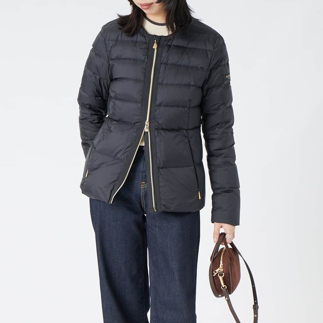 TATRAS [タトラス] BREVA ブレヴァ ライトダウンジャケット [LCKA0007013588] BLACK &&モデル身長：162cm 着用サイズ：3&&