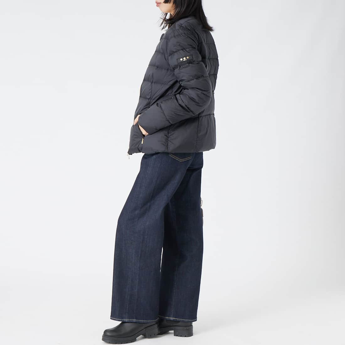 TATRAS [タトラス] BREVA ブレヴァ ライトダウンジャケット [LCKA0007013588] BLACK &&モデル身長：162cm 着用サイズ：3&&