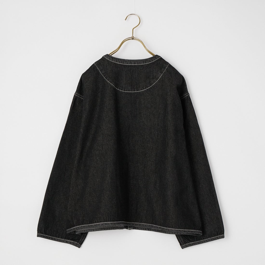 DANTON [ダントン] クルーネックデニムジャケット [DT-B0397SOU] BLACK