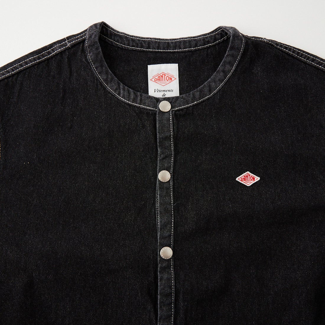DANTON [ダントン] クルーネックデニムジャケット [DT-B0397SOU] BLACK