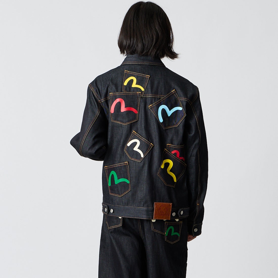 EVISU [エヴィス] カモメプリント マルチポケット デニムジャケット