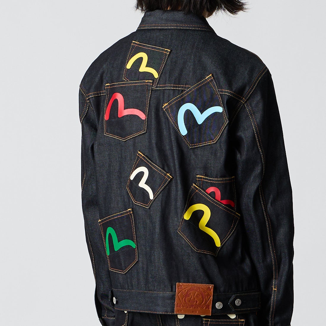 EVISU [エヴィス] カモメプリント マルチポケット デニムジャケット