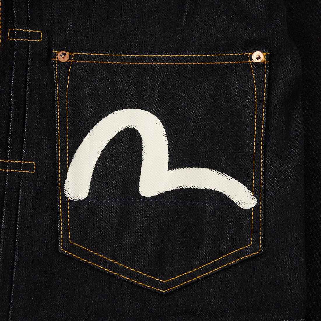 EVISU [エヴィス] エクリュカモメプリント デニムジャケット [2ESHTM5DJ1241] RAW INDIGO