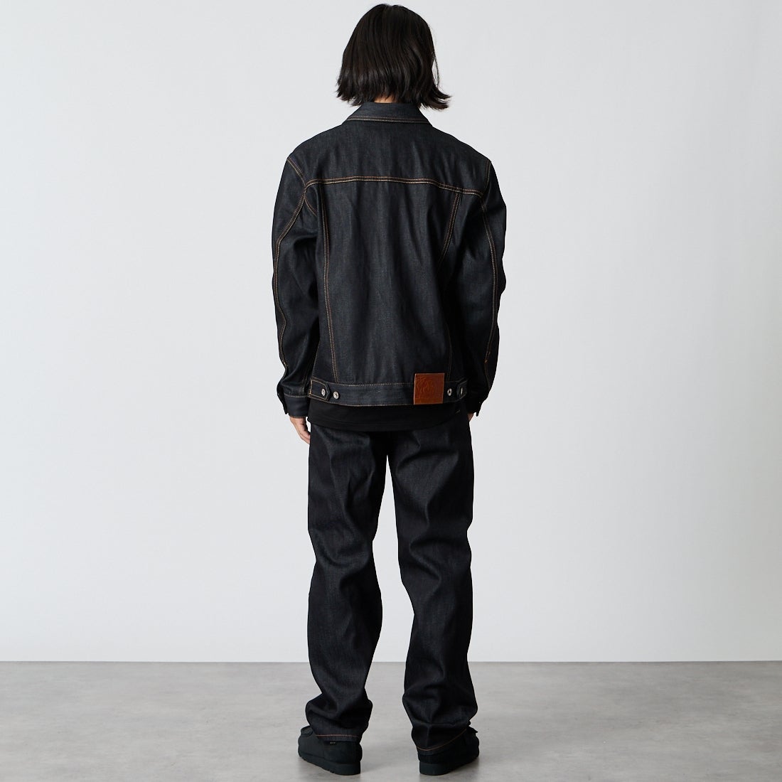 EVISU [エヴィス] カモメプリント マルチポケット デニムジャケット [2EAHTM5JK1235] RAW INDIGO &&モデル身長：175cm 着用サイズ：M&&