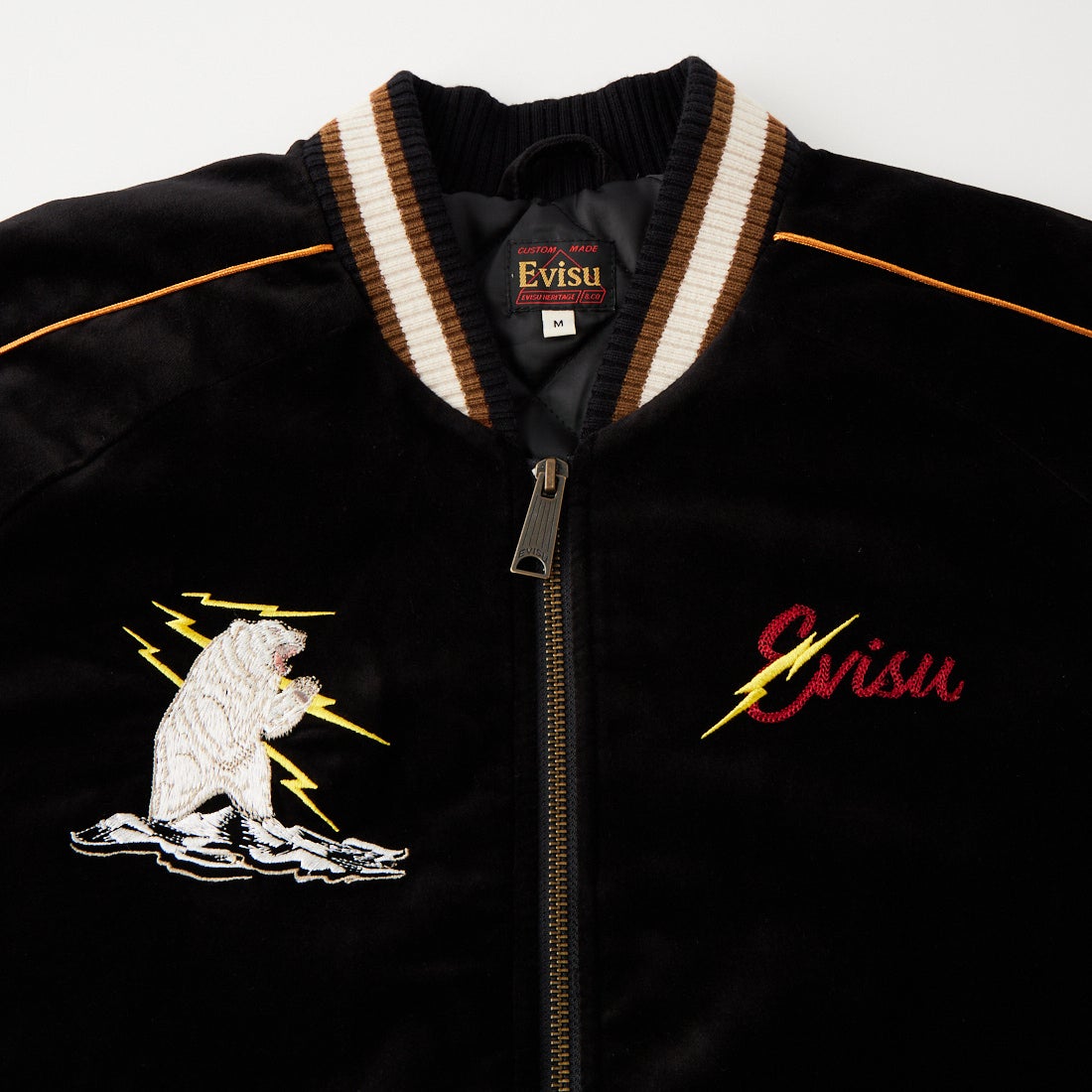 EVISU [エヴィス] 雷神 ライトパデッド スカジャン [2EAEJM6JK6021] BLACK