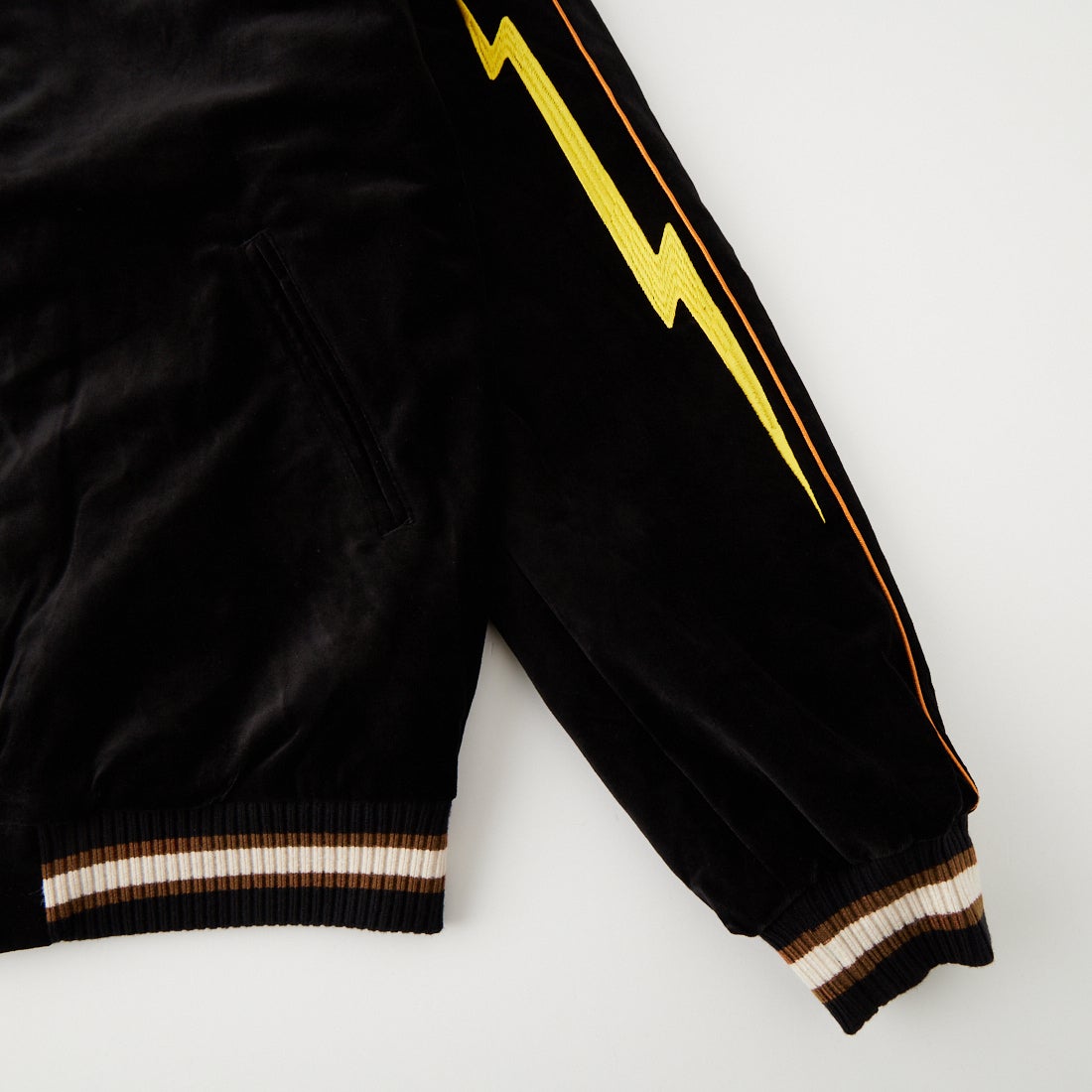 EVISU [エヴィス] 雷神 ライトパデッド スカジャン [2EAEJM6JK6021] BLACK