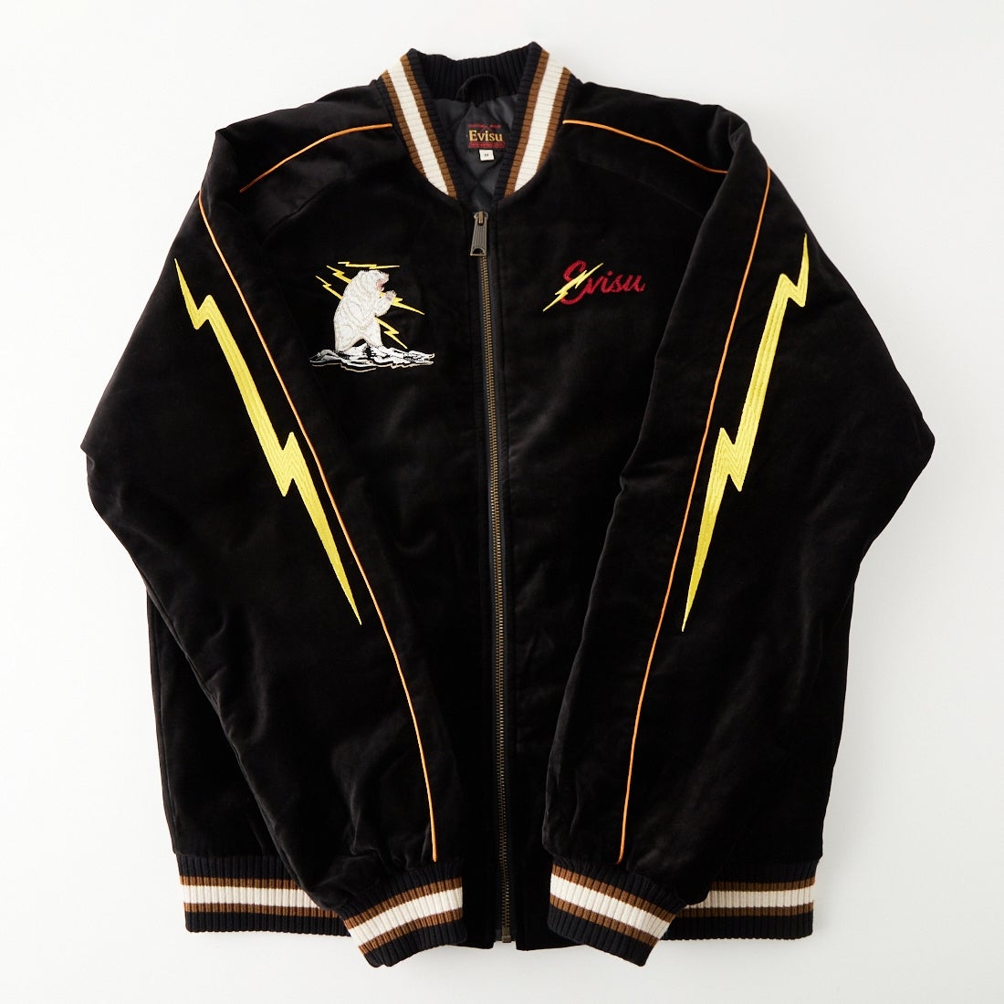 EVISU [エヴィス] 雷神 ライトパデッド スカジャン [2EAEJM6JK6021] BLACK