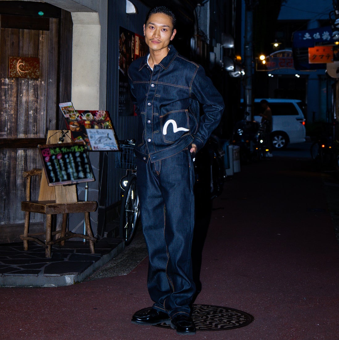 EVISU [エヴィス] カモメプリントポケット ジーンズ [2EAHTM5JE1233] RAW IND/WH