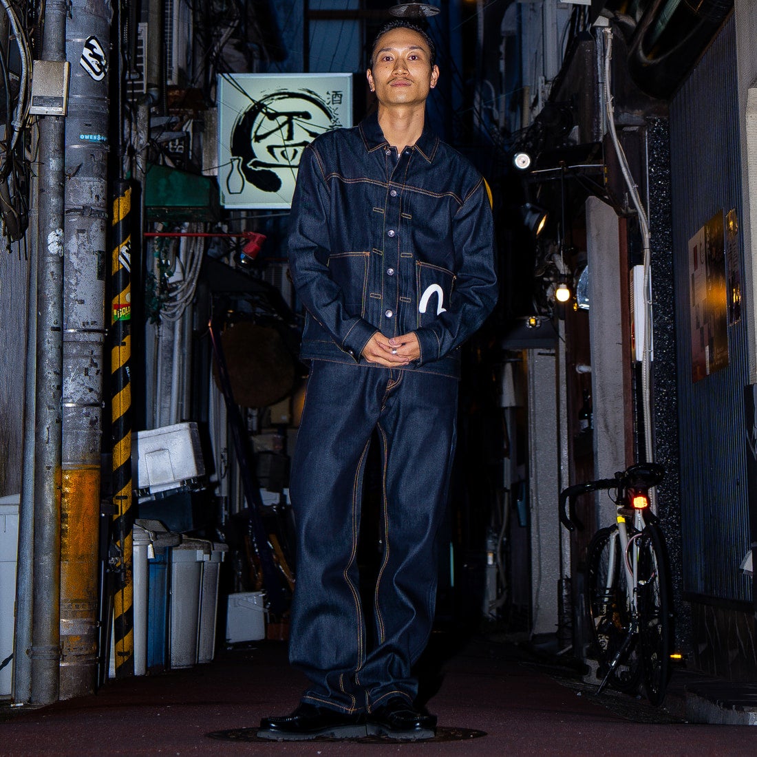 EVISU [エヴィス] カモメプリントポケット ジーンズ [2EAHTM5JE1233] RAW IND/WH