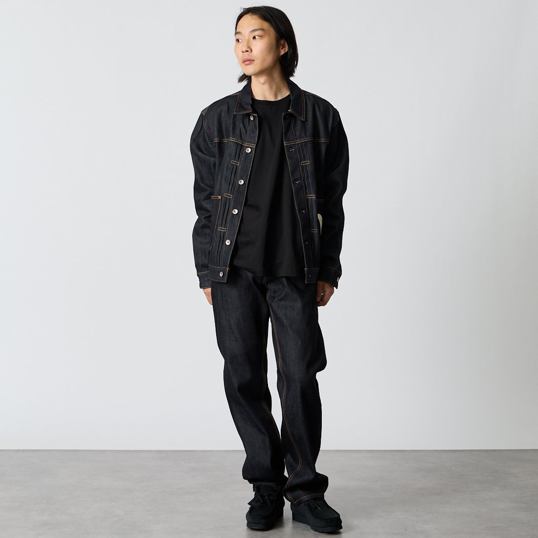 EVISU [エヴィス] カモメプリントポケット ジーンズ [2EAHTM5JE1233] RAW IND/WH &&モデル身長：175cm 着用サイズ：30&&