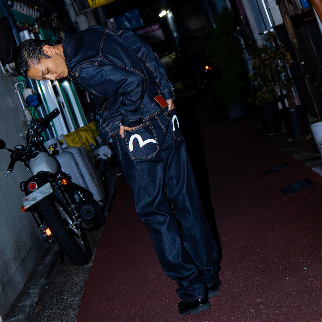 EVISU [エヴィス] カモメプリントポケット ジーンズ [2EAHTM5JE1233] RAW IND/WH