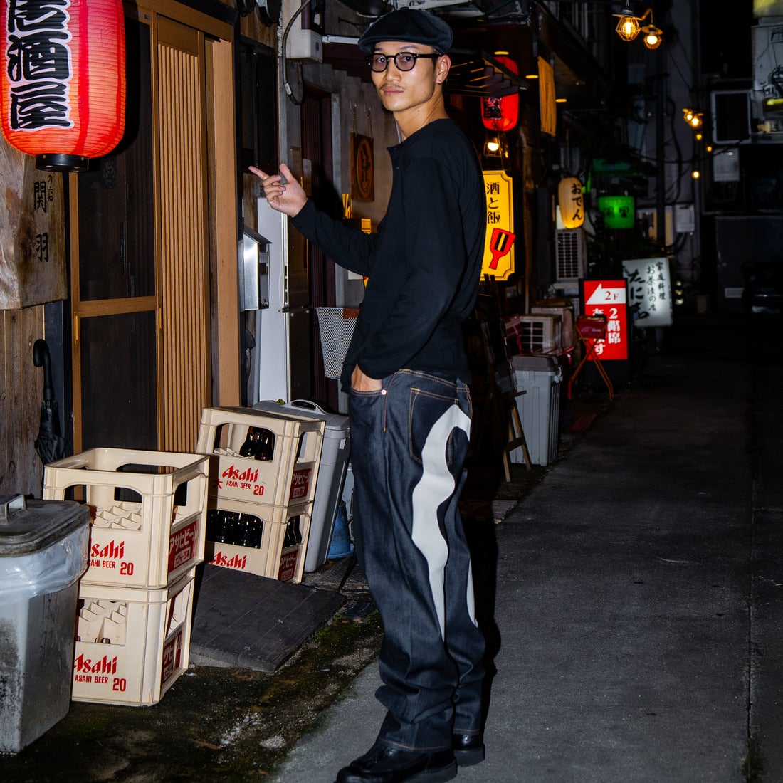 EVISU [エヴィス] ダイコックプリント バギージーンズ [2ESHTM2JE9100] RAW IND/WH