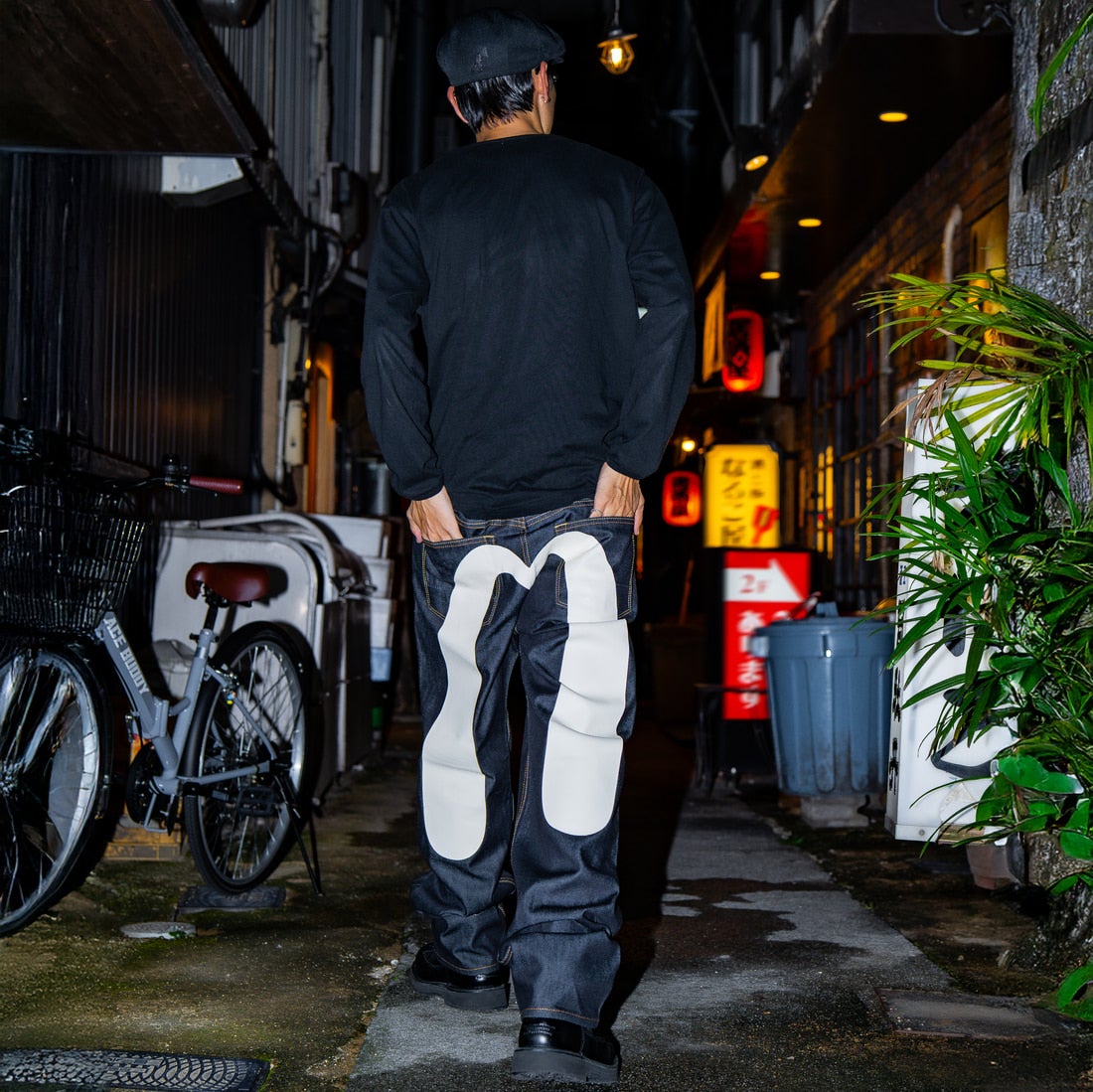 EVISU [エヴィス] ダイコックプリント バギージーンズ [2ESHTM2JE9100] RAW IND/WH