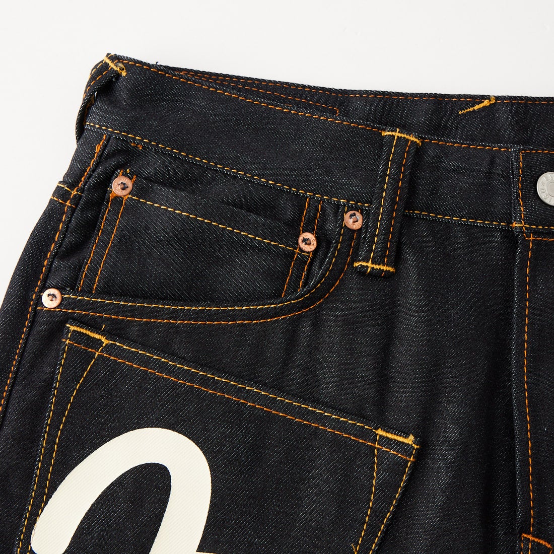 EVISU [エヴィス] カモメプリント マルチポケット デニムショーツ [2EAHTM5DS7031] RAW INDIGO