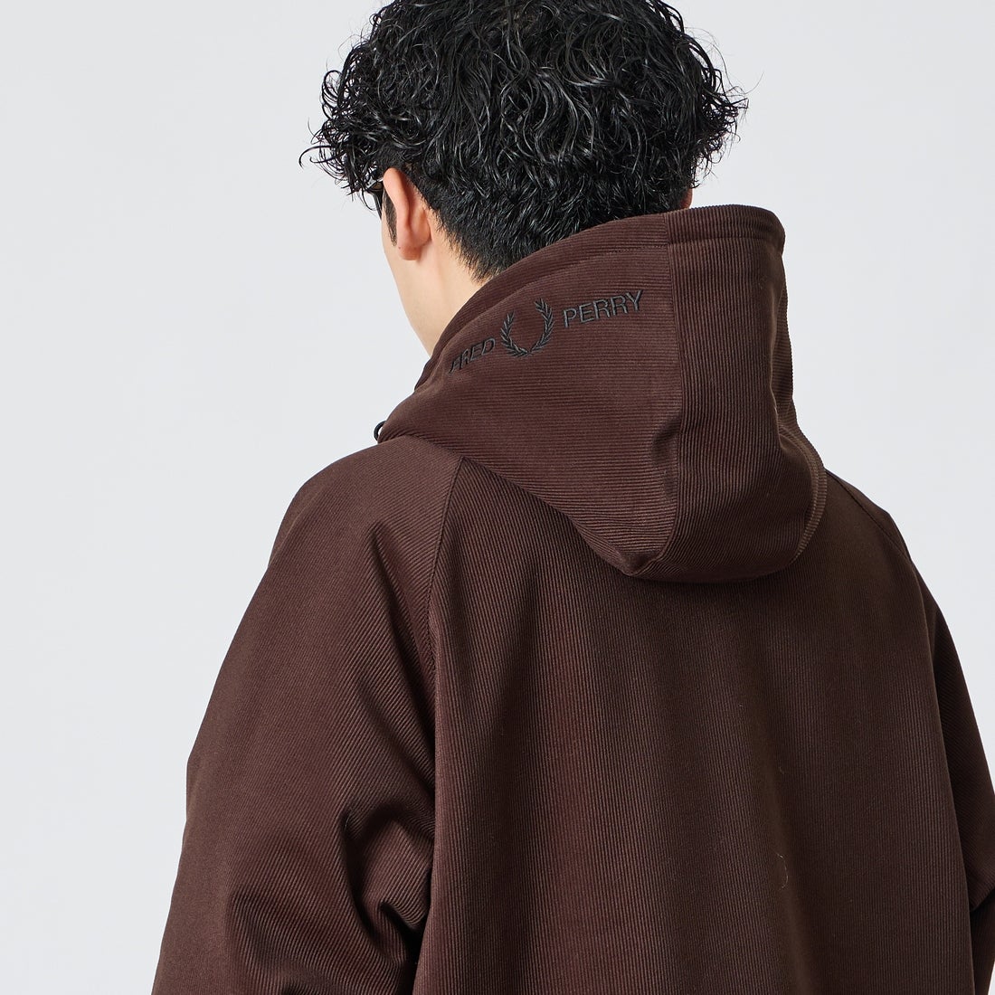 FRED PERRY [フレッドペリー] 別注 フードロゴ刺繍 コーデュロイジャケット [FPM-26A-026JF] RICH BRWON