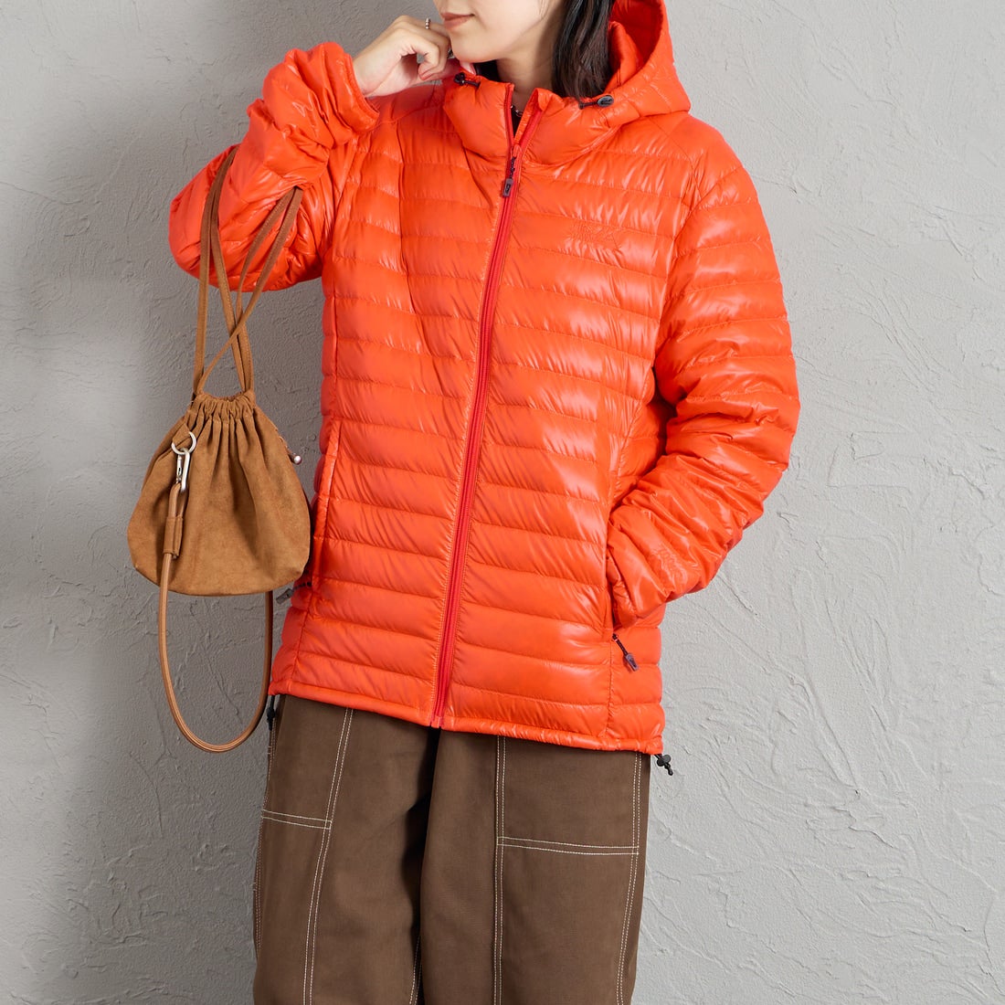 FIRST DOWN [ファーストダウン] 別注 ハッピーダウンジャケット [F242115W-JF] 189 ORG &&モデル身長：160cm 着用サイズ：S&&
