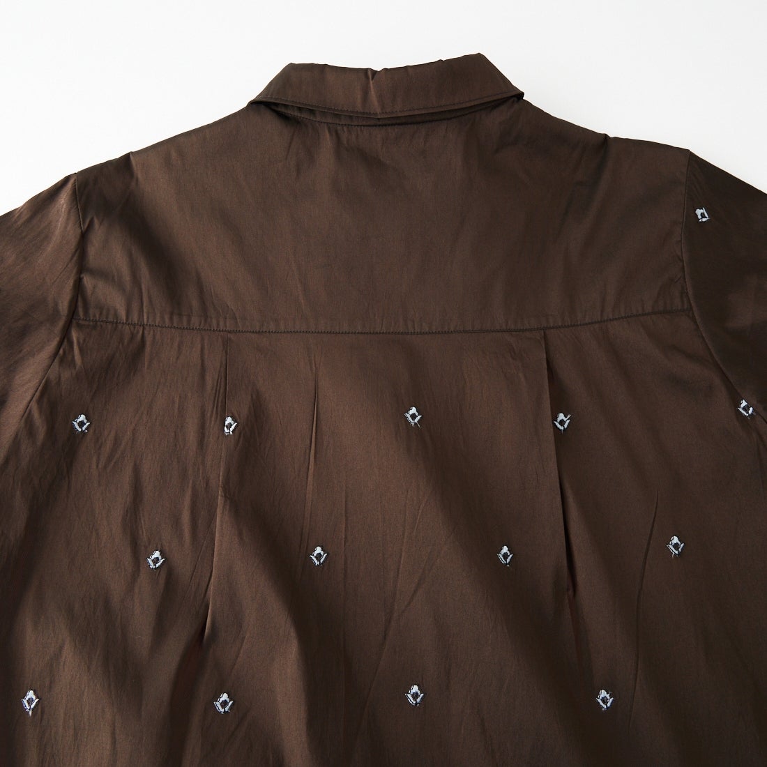 ne Quittez pas [ヌキテパ] ポリデュピオン 小花柄刺繍シャツドレス [010462QK1] 25 BROWN