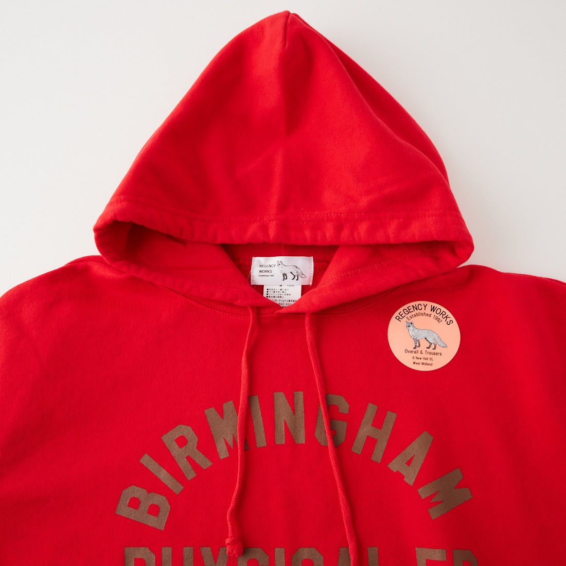 REGENCY WORKS [リージェンシーワークス] 別注 スーベニアプリント スウェットパーカー [521401L-2-JF] RED