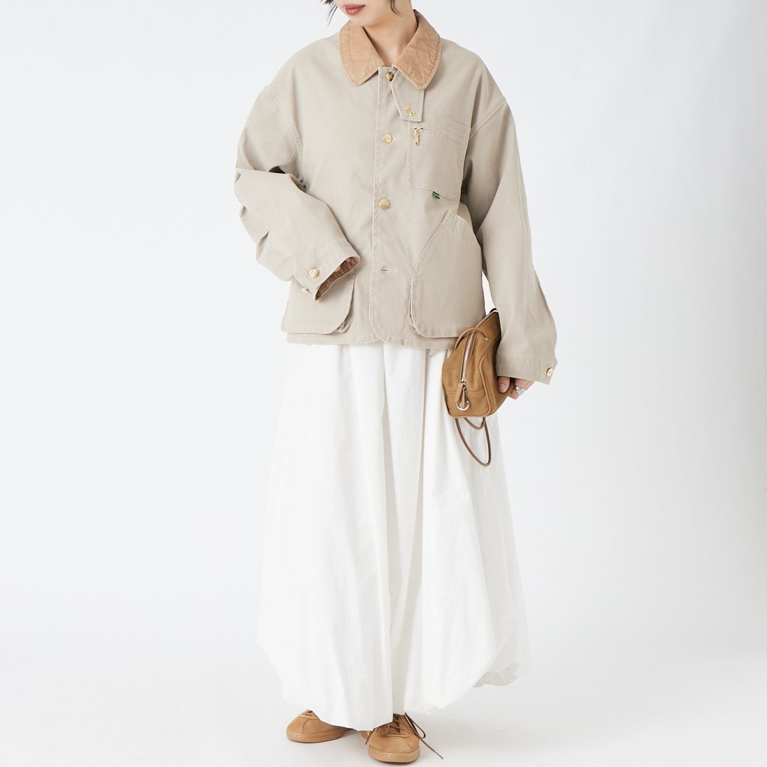 L.L.BEAN [エルエルビーン] ビーンズ プロスペクトハーバー フィールドコート [6475-5149] 09 NATURAL &&モデル身長：162cm 着用サイズ：M&&