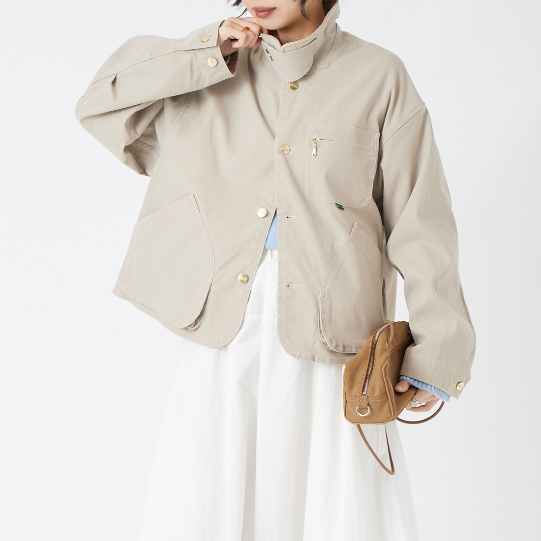L.L.BEAN [エルエルビーン] ビーンズ プロスペクトハーバー フィールドコート [6475-5149] 09 NATURAL &&モデル身長：162cm 着用サイズ：M&&