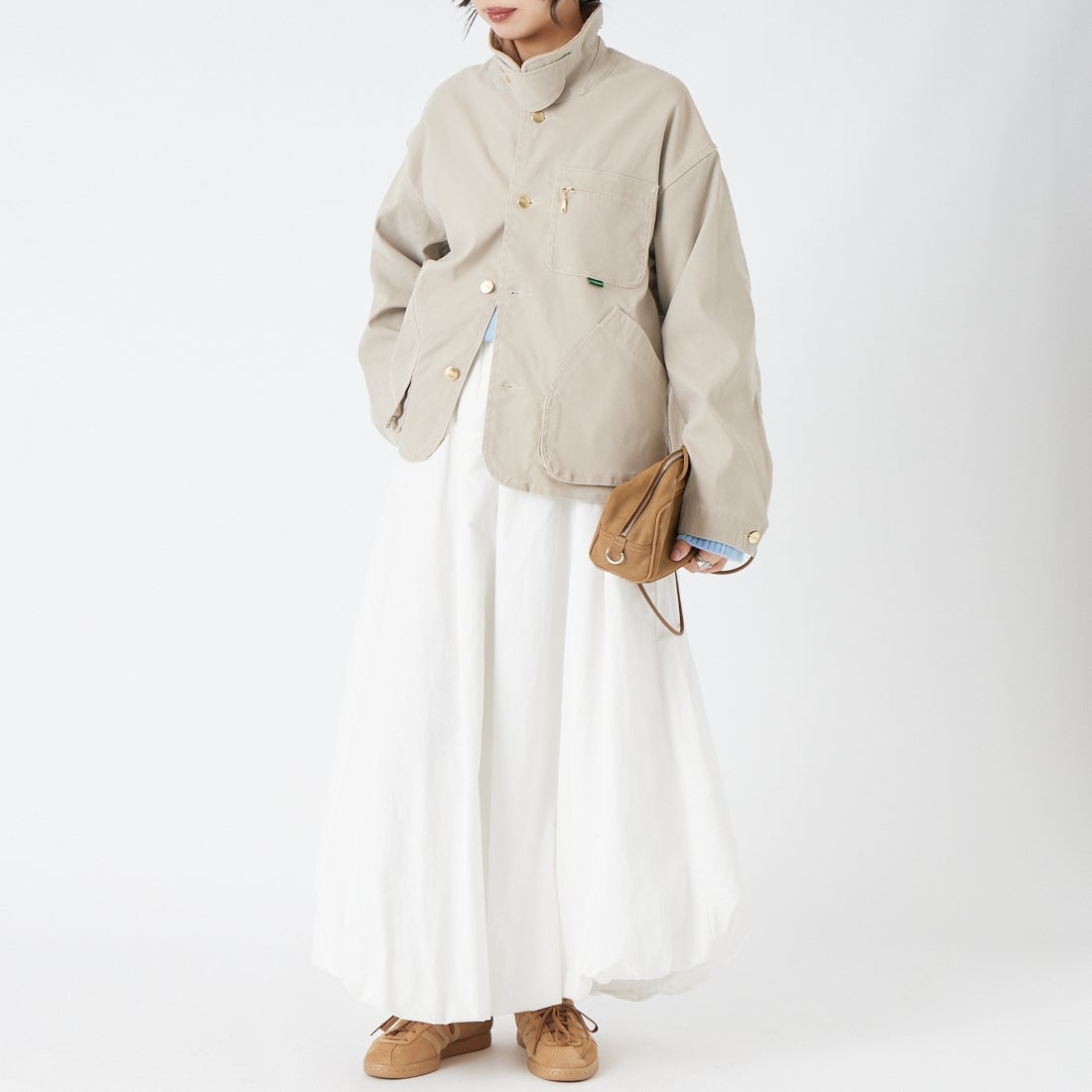 L.L.BEAN [エルエルビーン] ビーンズ プロスペクトハーバー フィールドコート [6475-5149] 09 NATURAL &&モデル身長：162cm 着用サイズ：M&&
