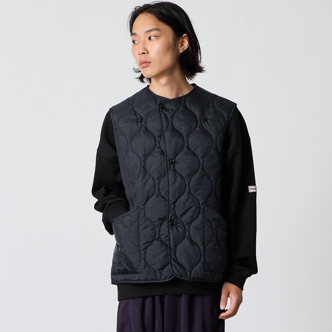 02 BLACK&&モデル身長：175cm 着用サイズ：3&&