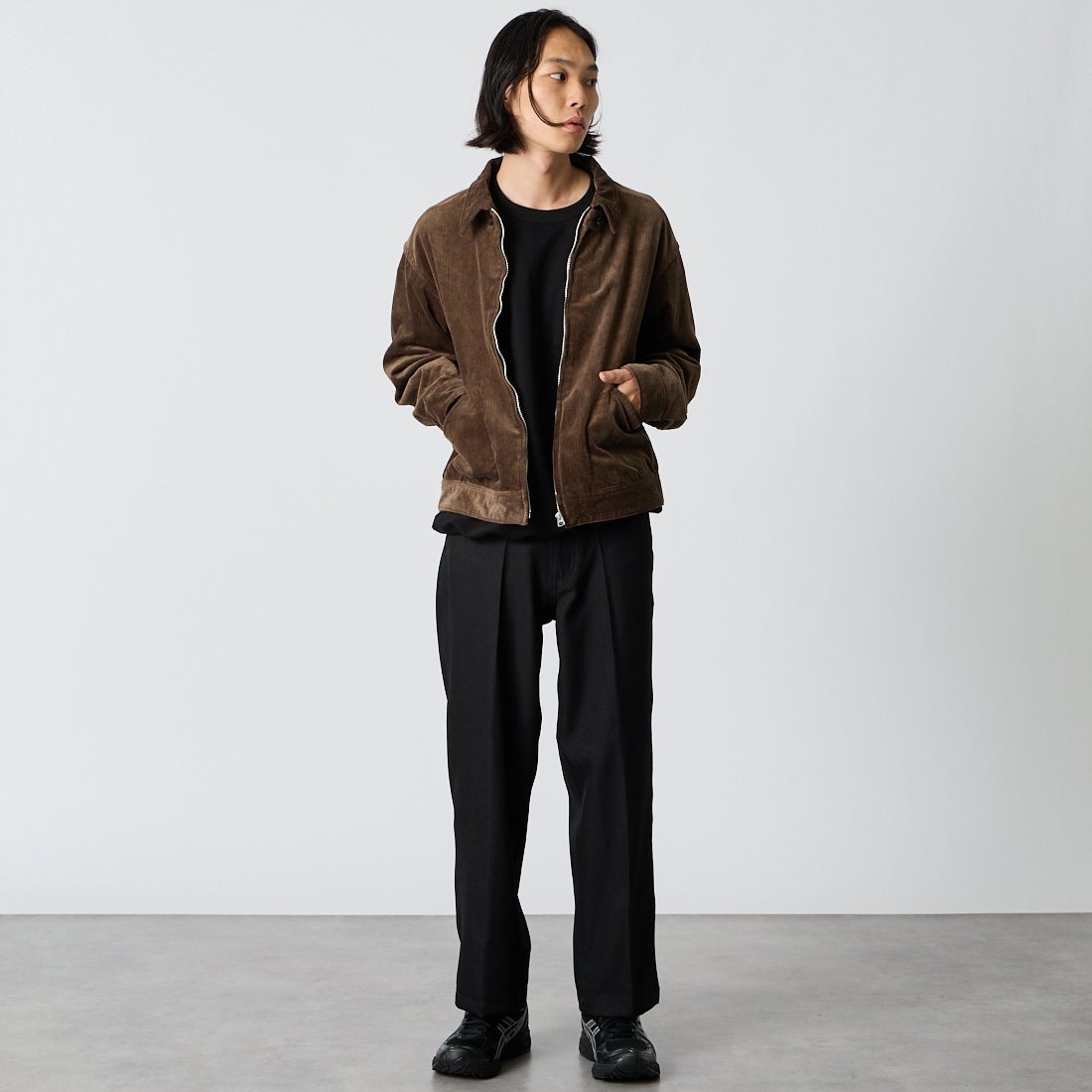 BEN DAVIS [ベンデイビス] 別注 BEN ワーカーズパンツ [1230-23180907-JF] 01 BLACK &&モデル身長：175cm 着用サイズ：M&&