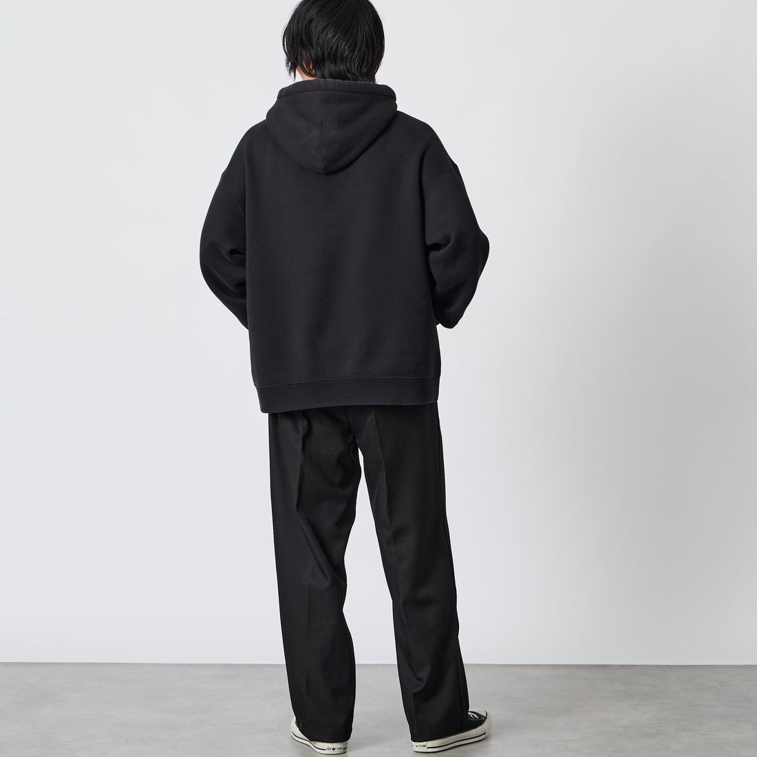 BEN DAVIS [ベンデイビス] 別注 BEN ワーカーズパンツ [1230-23180907-JF] 01 BLACK &&モデル身長：177cm 着用サイズ：L&&