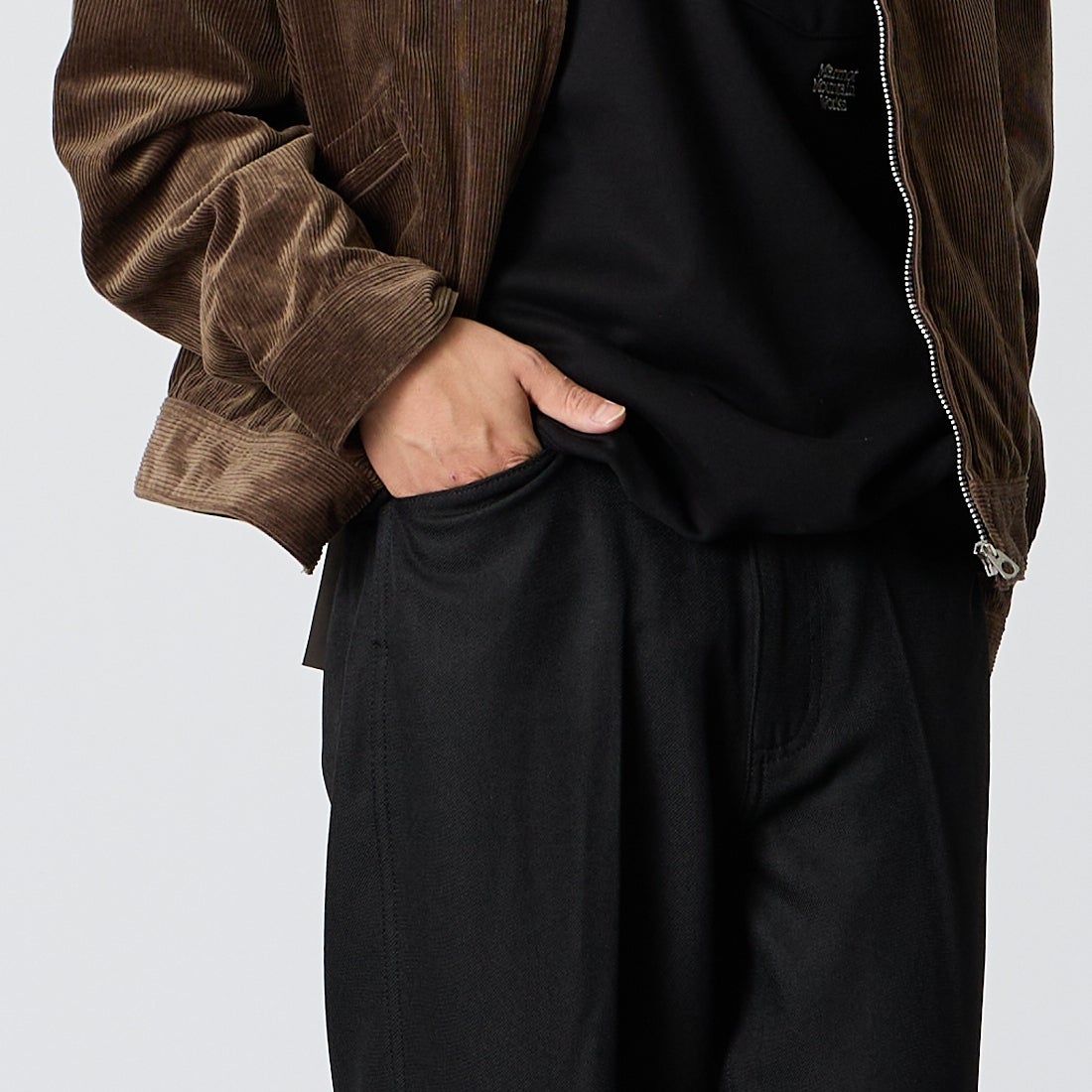 BEN DAVIS [ベンデイビス] 別注 BEN ワーカーズパンツ [1230-23180907-JF] 01 BLACK &&モデル身長：175cm 着用サイズ：M&&