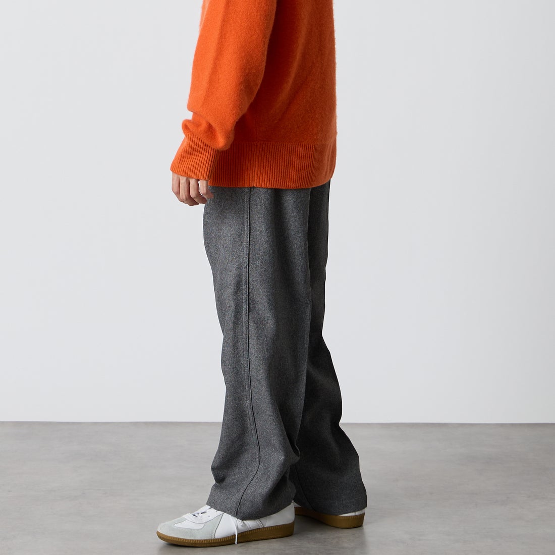BEN DAVIS [ベンデイビス] 別注 BEN ワーカーズパンツ [1230-23180907-JF] 04 GRAY &&モデル身長：168cm 着用サイズ：M&&