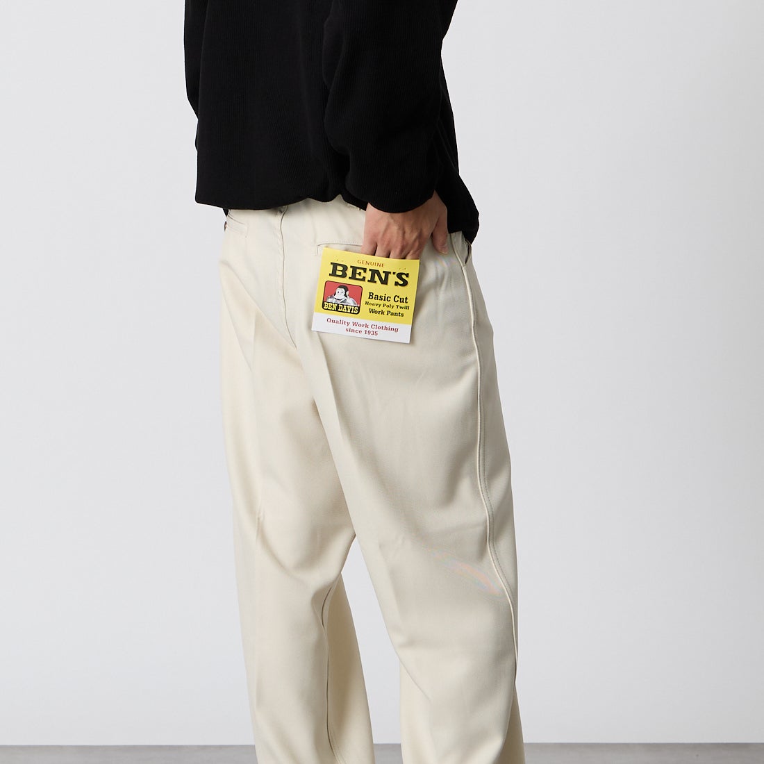 BEN DAVIS [ベンデイビス] 別注 BEN ワーカーズパンツ [1230-23180907-JF]06 OFF &&モデル身長：175cm 着用サイズ：M&&