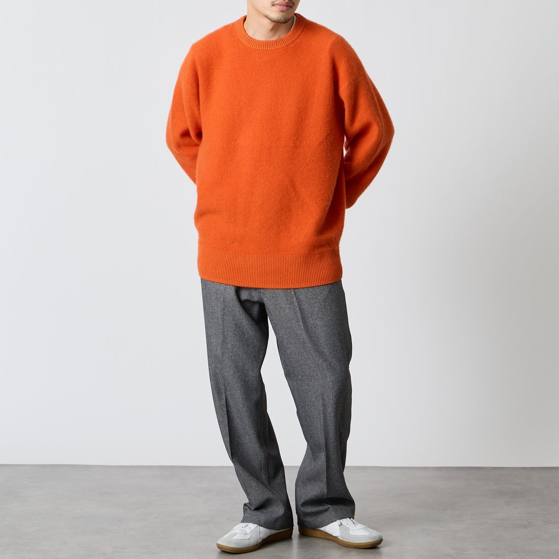 BEN DAVIS [ベンデイビス] 別注 BEN ワーカーズパンツ [1230-23180907-JF] 04 GRAY &&モデル身長：168cm 着用サイズ：M&&