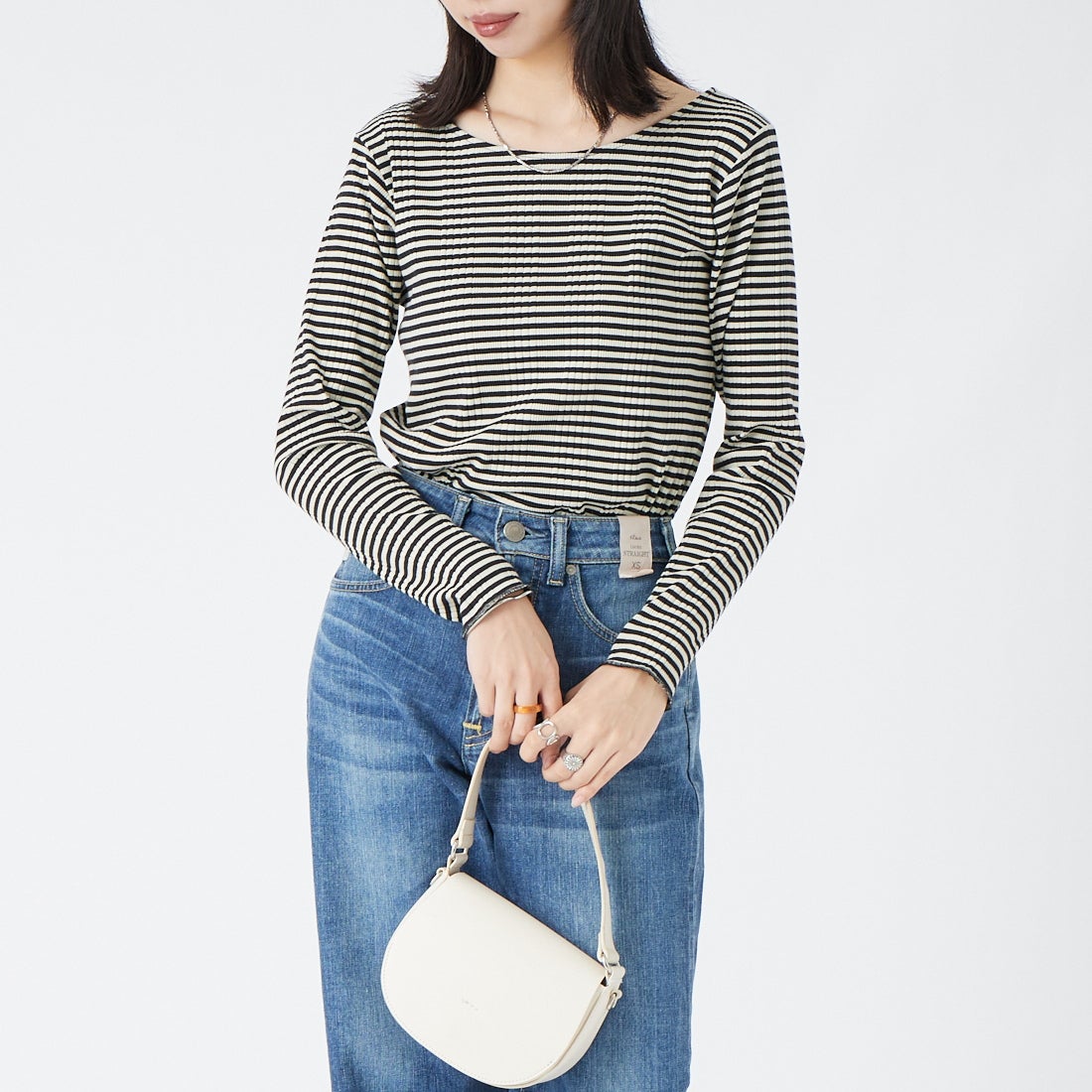 BLACK/OFF&&モデル身長：162cm 着用サイズ：ONE SIZE&&