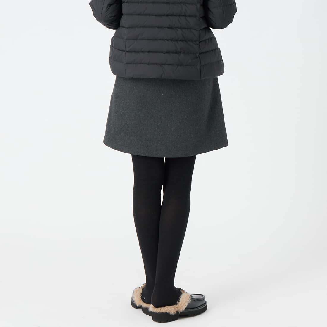 Jeans Factory Clothes [ジーンズファクトリークローズ] ラップミニスカート [IN7-SK-6] ﾁｬｺｰﾙ &&モデル身長：162cm 着用サイズ：36&&