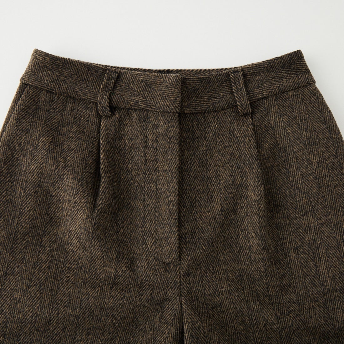 Jeans Factory Clothes [ジーンズファクトリークローズ] ヘリンボーンショートパンツ [IN37-PT-6] ﾌﾞﾗｳﾝ