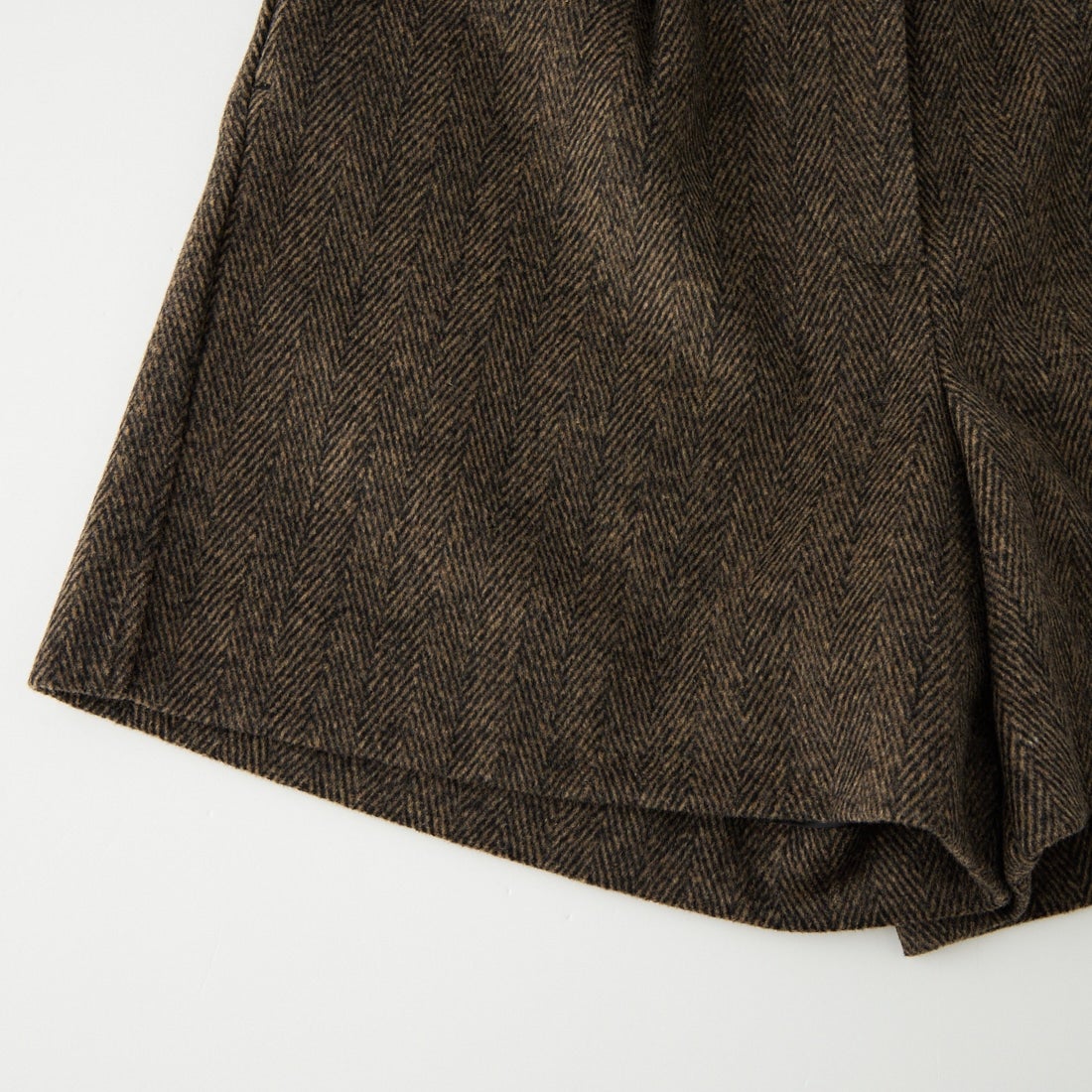 Jeans Factory Clothes [ジーンズファクトリークローズ] ヘリンボーンショートパンツ [IN37-PT-6] ﾌﾞﾗｳﾝ