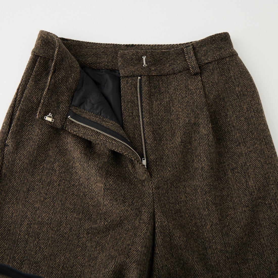 Jeans Factory Clothes [ジーンズファクトリークローズ] ヘリンボーンショートパンツ [IN37-PT-6] ﾌﾞﾗｳﾝ