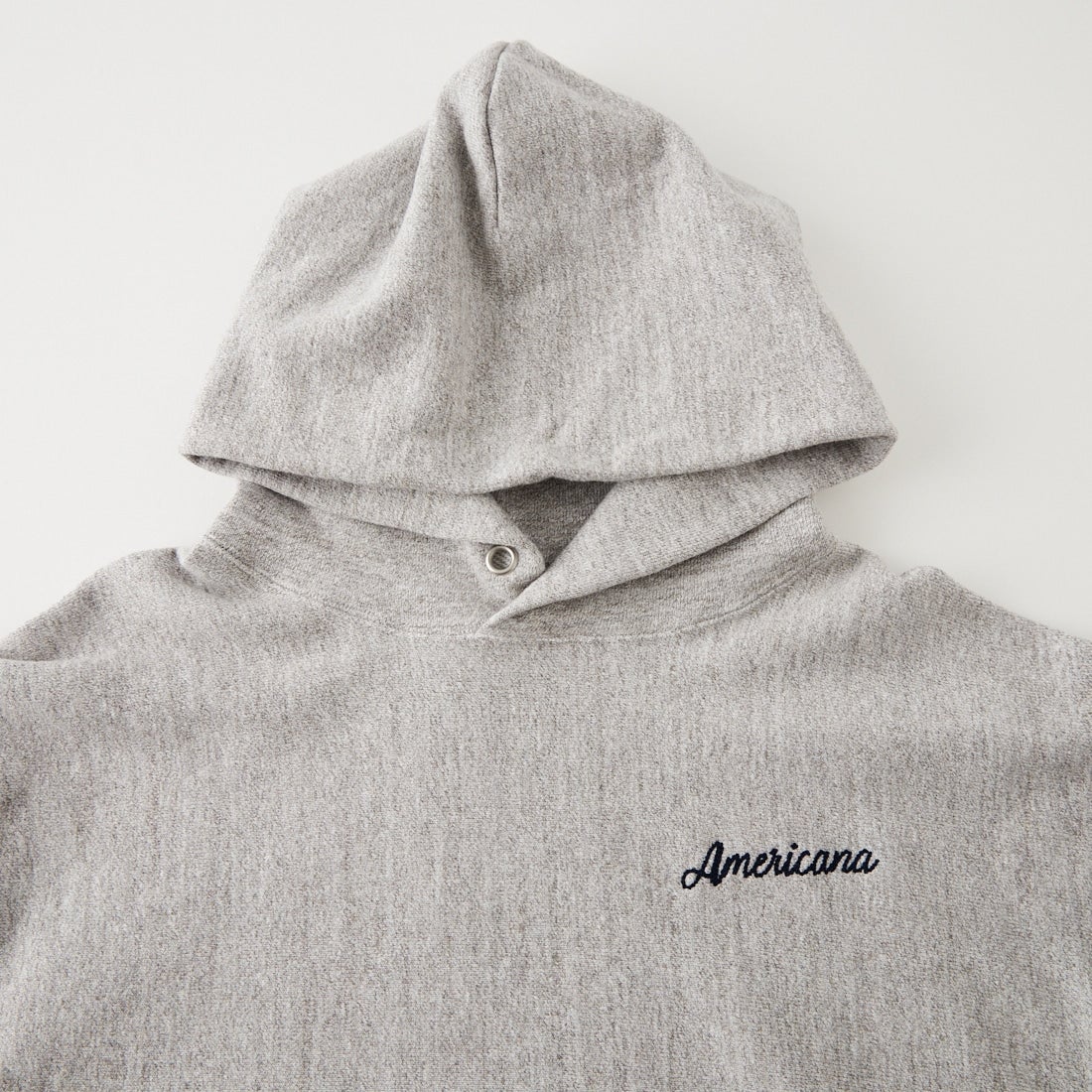 Americana [アメリカーナ] フロッキーバックプリント スウェットパーカー [BRF-846A-1] ﾓｸｸﾞﾚｰ