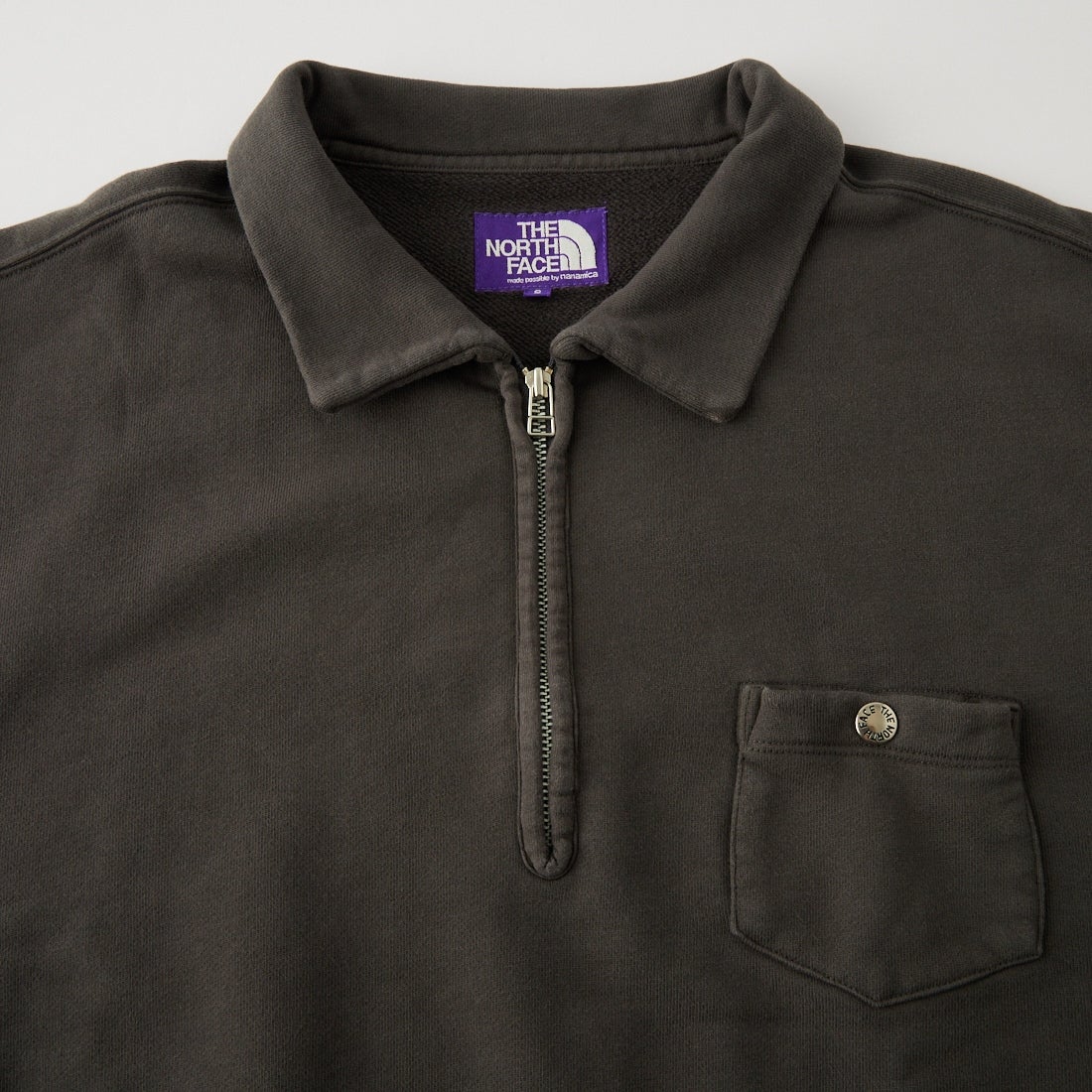 THE NORTH FACE PURPLE LABEL [ザ ノースフェイス パープルレーベル] ガーメントダイ フィールドハーフジップスウェット [N26FH056] AH ASPHALT