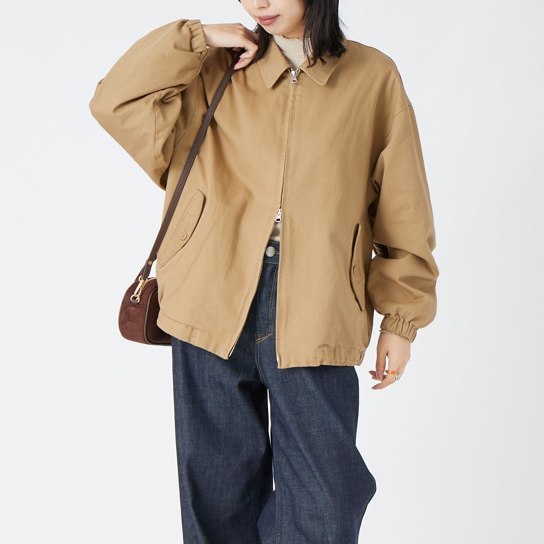 510 BEIGE&&モデル身長：162cm 着用サイズ：S&&