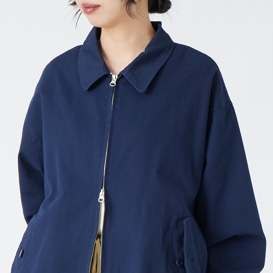 VALTA [ヴァルタ] 別注 ドリズラージャケット [VA26AW3044-JF] 240 NAVY &&モデル身長：162cm 着用サイズ：S&&